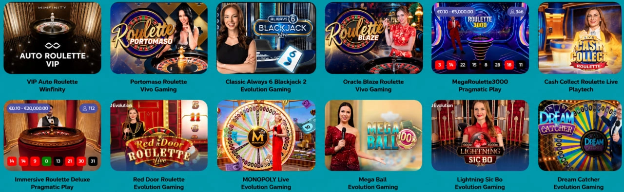 shockz casino live games
